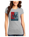 Yes We Cannabis - Marijuana Leaf Juniors T-Shirt-Womens Juniors T-Shirt-TooLoud-Ash-Gray-Juniors Fitted XS-Davson Sales