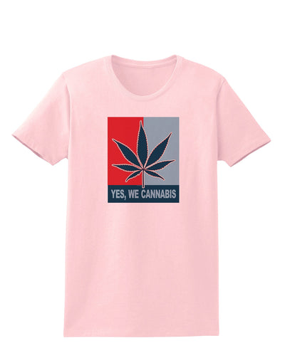 Yes We Cannabis - Marijuana Leaf Womens T-Shirt-Womens T-Shirt-TooLoud-PalePink-X-Small-Davson Sales