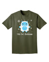 Yeti (Ready) for Christmas - Abominable Snowman Adult Dark T-Shirt-Mens T-Shirt-TooLoud-Military-Green-Small-Davson Sales