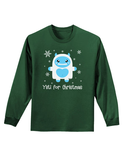 Yeti (Ready) for Christmas - Abominable Snowman Adult Long Sleeve Dark T-Shirt-TooLoud-Dark-Green-Small-Davson Sales