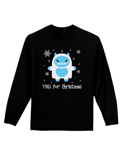 Yeti (Ready) for Christmas - Abominable Snowman Adult Long Sleeve Dark T-Shirt-TooLoud-Black-Small-Davson Sales