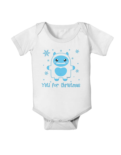 Yeti (Ready) for Christmas - Abominable Snowman Baby Romper Bodysuit-Baby Romper-TooLoud-White-06-Months-Davson Sales