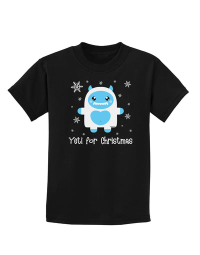 Yeti (Ready) for Christmas - Abominable Snowman Childrens Dark T-Shirt-Childrens T-Shirt-TooLoud-Black-X-Small-Davson Sales