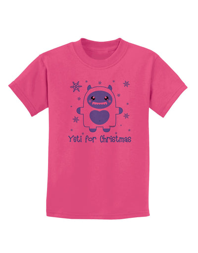 Yeti (Ready) for Christmas - Abominable Snowman Childrens T-Shirt-Childrens T-Shirt-TooLoud-Sangria-X-Small-Davson Sales