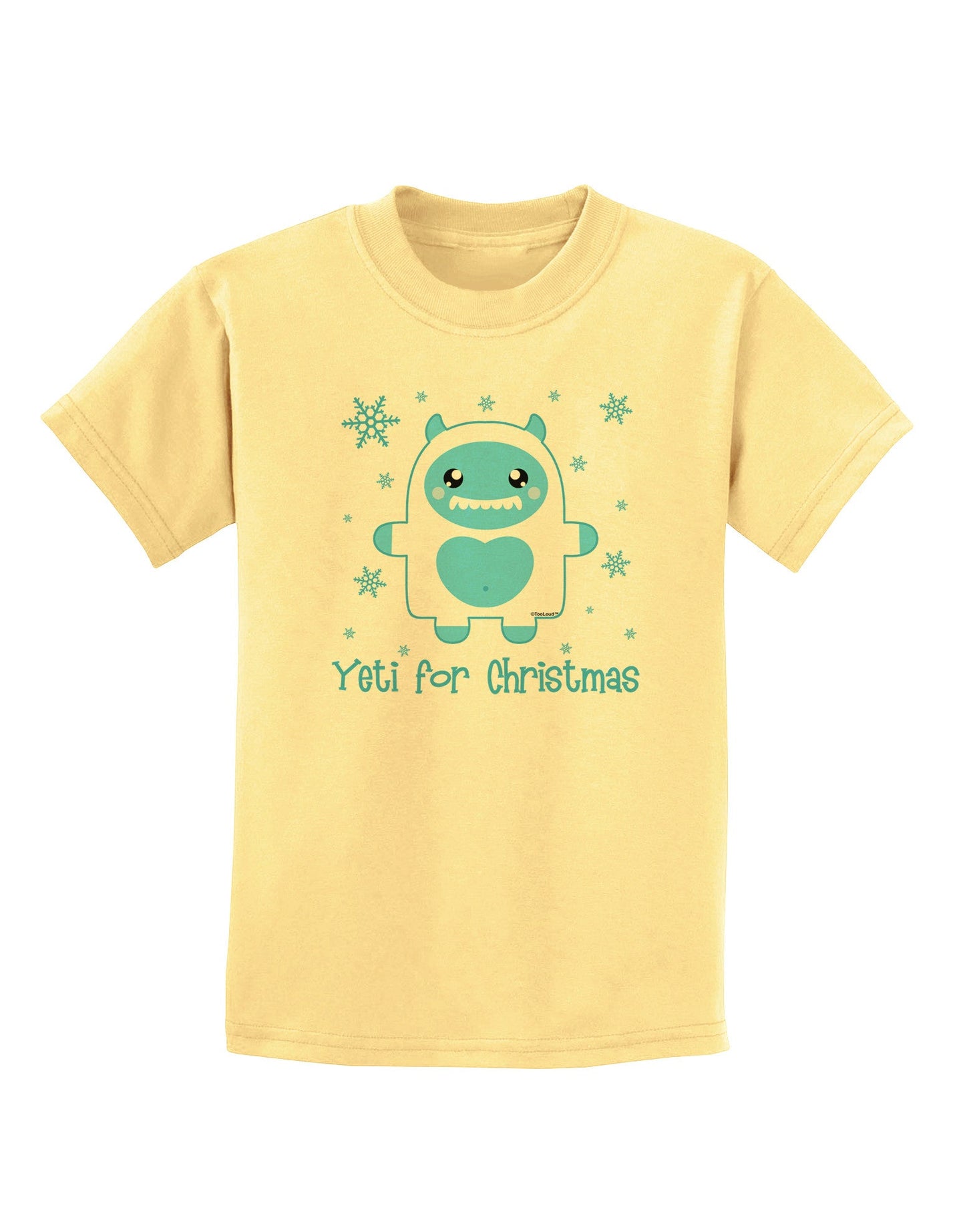 Yeti (Ready) for Christmas - Abominable Snowman Childrens T-Shirt-Childrens T-Shirt-TooLoud-Daffodil-Yellow-X-Small-Davson Sales