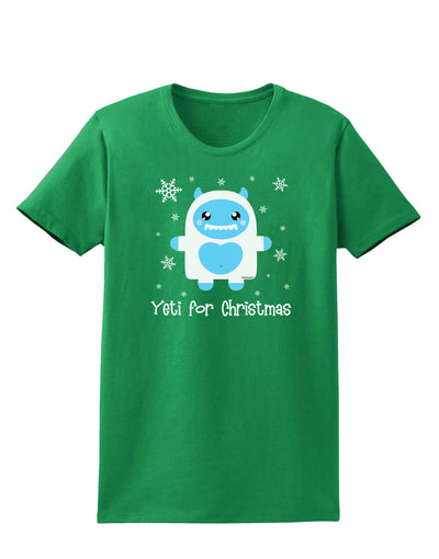 Yeti (Ready) for Christmas - Abominable Snowman Womens Dark T-Shirt-TooLoud-Kelly-Green-X-Small-Davson Sales