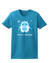 Yeti (Ready) for Christmas - Abominable Snowman Womens Dark T-Shirt-TooLoud-Turquoise-X-Small-Davson Sales