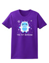 Yeti (Ready) for Christmas - Abominable Snowman Womens Dark T-Shirt-TooLoud-Purple-X-Small-Davson Sales