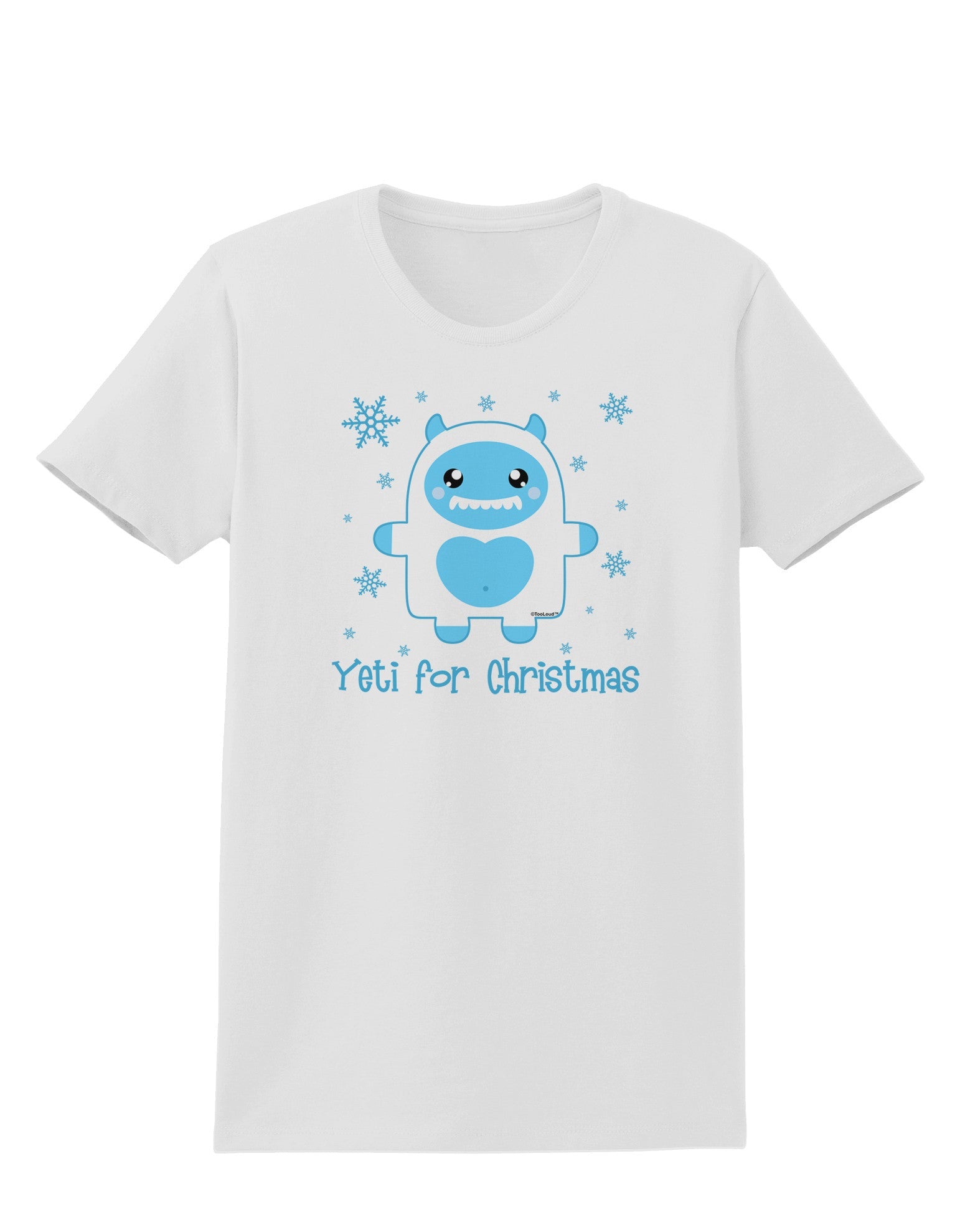 Yeti (Ready) for Christmas - Abominable Snowman Womens T-Shirt-Womens T-Shirt-TooLoud-White-X-Small-Davson Sales