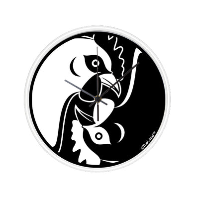 Yin Yang Chicken 10 Inch Round Wall Clock