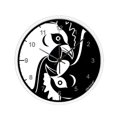 Yin Yang Chicken 10 Inch Round Wall Clock with Numbers