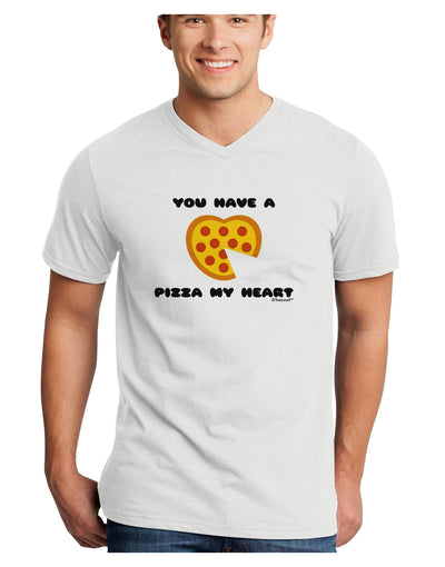 You Have a Pizza My Heart Adult V-Neck T-shirt by TooLoud-Mens V-Neck T-Shirt-TooLoud-White-Small-Davson Sales