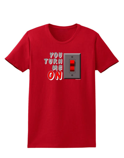 You Turn Me On Switch Womens Dark T-Shirt-Womens T-Shirt-TooLoud-Red-X-Small-Davson Sales