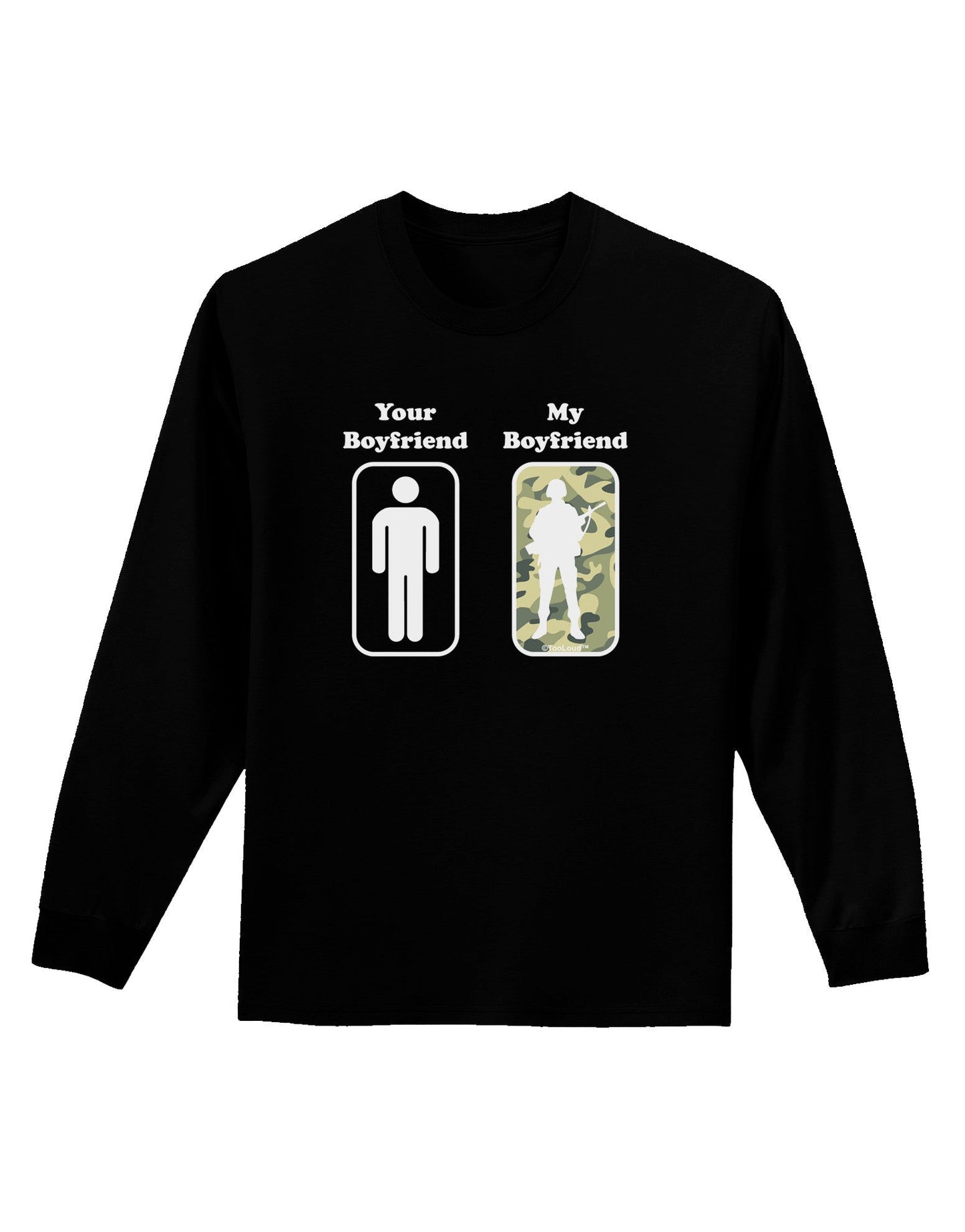 Your Boyfriend My Boyfriend Adult Long Sleeve Dark T-Shirt-TooLoud-Black-Small-Davson Sales