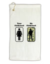 Your Girlfriend My Girlfriend Military Micro Terry Gromet Golf Towel 16 x 25 inch by TooLoud-Golf Towel-TooLoud-White-Davson Sales