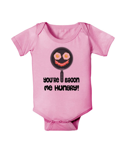 You're Bacon Me Hungry Baby Romper Bodysuit by TooLoud-Baby Romper-TooLoud-Light-Pink-06-Months-Davson Sales