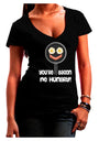 You're Bacon Me Hungry Juniors V-Neck Dark T-Shirt by TooLoud-Womens V-Neck T-Shirts-TooLoud-Black-Juniors Fitted Small-Davson Sales