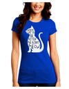 You've Cat To Be Kitten Me Right Meow Juniors Crew Dark T-Shirt-T-Shirts Juniors Tops-TooLoud-Royal-Blue-Juniors Fitted Small-Davson Sales