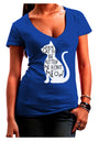 You've Cat To Be Kitten Me Right Meow Juniors V-Neck Dark T-Shirt-Womens V-Neck T-Shirts-TooLoud-Royal-Blue-Juniors Fitted Small-Davson Sales