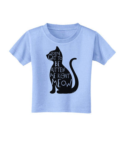 You've Cat To Be Kitten Me Right Meow Toddler T-Shirt-Toddler T-Shirt-TooLoud-Aquatic-Blue-2T-Davson Sales