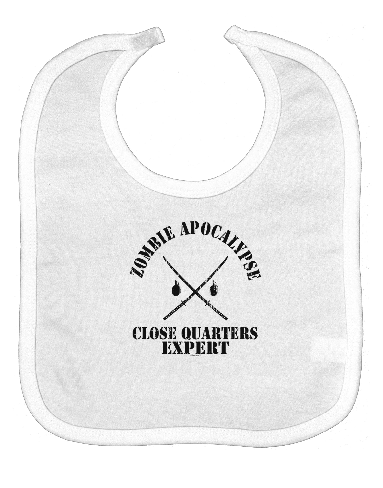 Zombie Apocalypse Close Quarters Expert Baby Bib