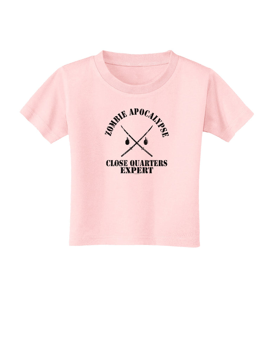 Zombie Apocalypse Close Quarters Expert Toddler T-Shirt-Toddler T-Shirt-TooLoud-White-2T-Davson Sales