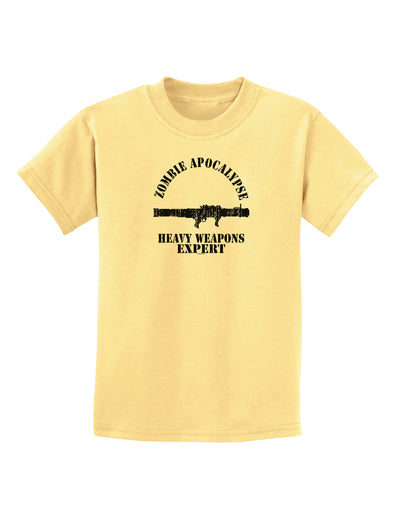 Zombie Apocalypse Group Heavy Weapons Childrens T-Shirt-Childrens T-Shirt-TooLoud-Daffodil-Yellow-X-Small-Davson Sales