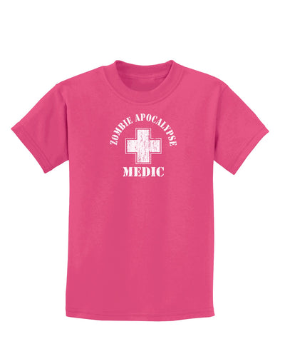 Zombie Apocalypse Group Role Medic Childrens Dark T-Shirt-Childrens T-Shirt-TooLoud-Sangria-X-Small-Davson Sales