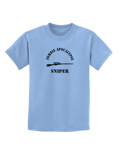 Zombie Apocalypse Group Role Sniper Childrens T-Shirt-Childrens T-Shirt-TooLoud-Light-Blue-X-Small-Davson Sales