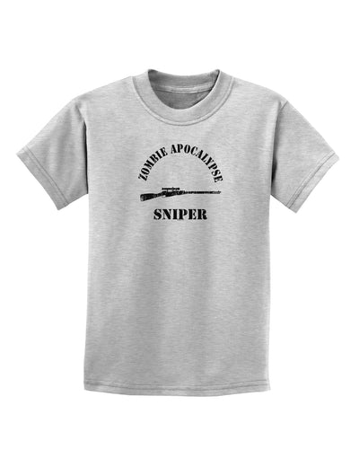 Zombie Apocalypse Group Role Sniper Childrens T-Shirt-Childrens T-Shirt-TooLoud-AshGray-X-Small-Davson Sales