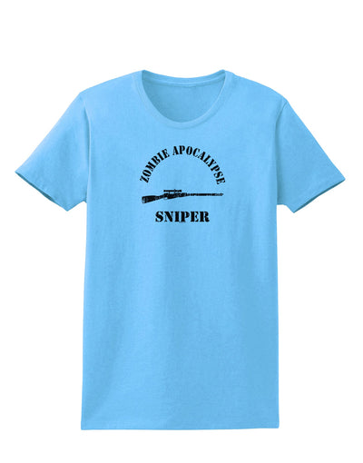 Zombie Apocalypse Group Role Sniper Womens T-Shirt-Womens T-Shirt-TooLoud-Aquatic-Blue-X-Small-Davson Sales