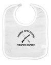 Zombie Apocalypse Group Weapons Expert Baby Bib