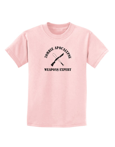 Zombie Apocalypse Group Weapons Expert Childrens T-Shirt-Childrens T-Shirt-TooLoud-PalePink-X-Small-Davson Sales