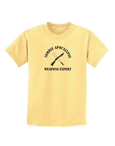 Zombie Apocalypse Group Weapons Expert Childrens T-Shirt-Childrens T-Shirt-TooLoud-Daffodil-Yellow-X-Small-Davson Sales