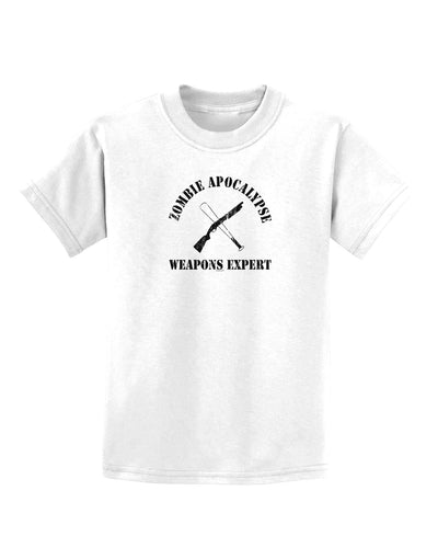 Zombie Apocalypse Group Weapons Expert Childrens T-Shirt-Childrens T-Shirt-TooLoud-White-X-Small-Davson Sales