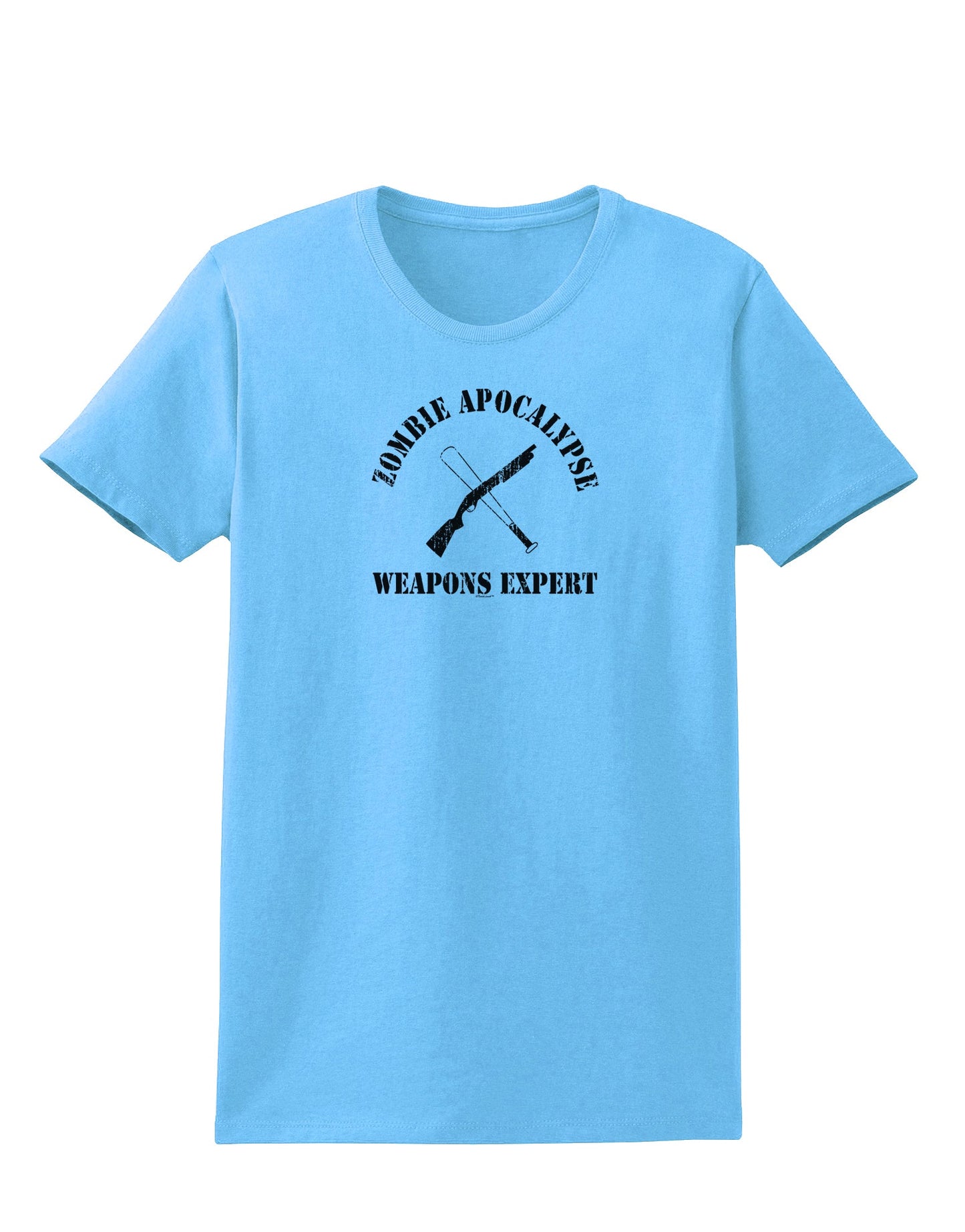 Zombie Apocalypse Group Weapons Expert Womens T-Shirt-Womens T-Shirt-TooLoud-Aquatic-Blue-X-Small-Davson Sales