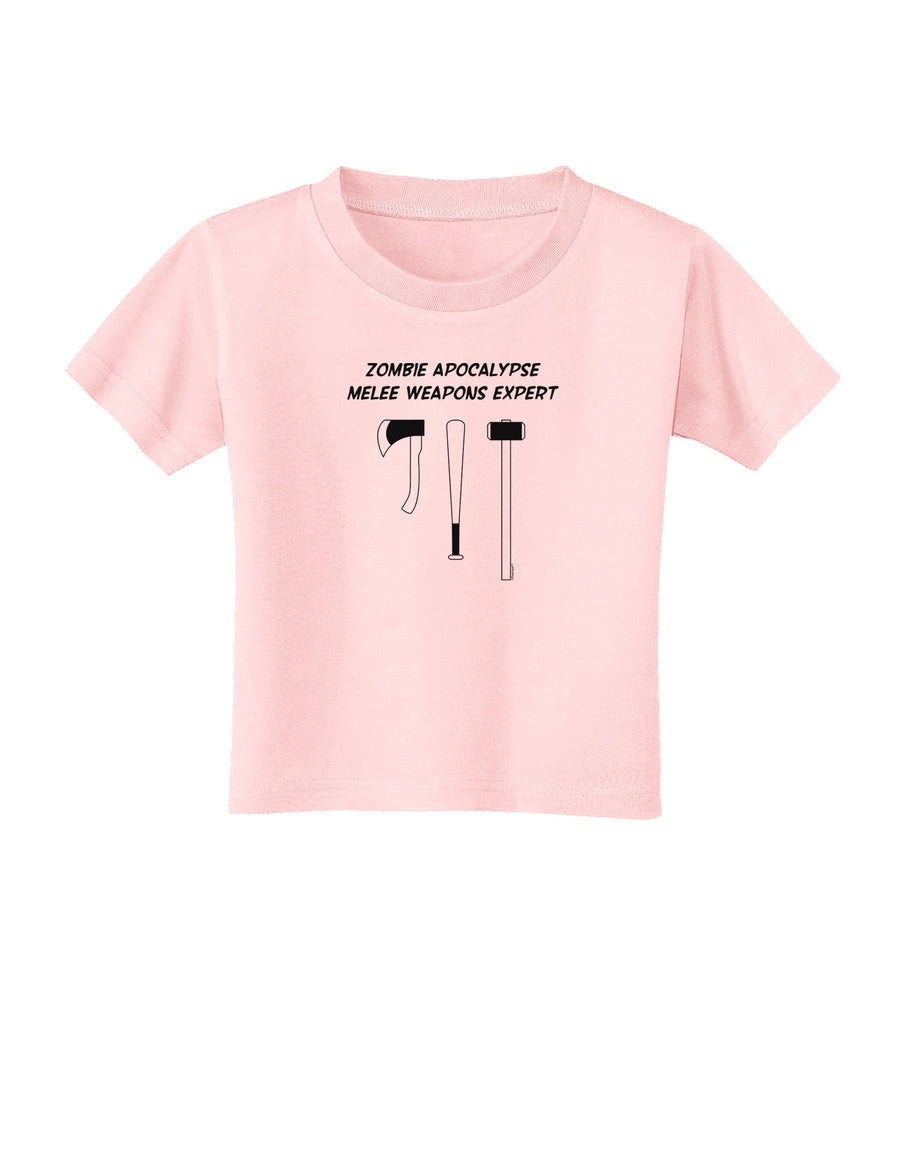 Zombie Apocalypse Melee Weapons Expert Toddler T-Shirt-Toddler T-Shirt-TooLoud-White-2T-Davson Sales