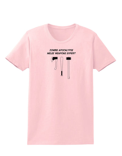 Zombie Apocalypse Melee Weapons Expert Womens T-Shirt-Womens T-Shirt-TooLoud-PalePink-X-Small-Davson Sales