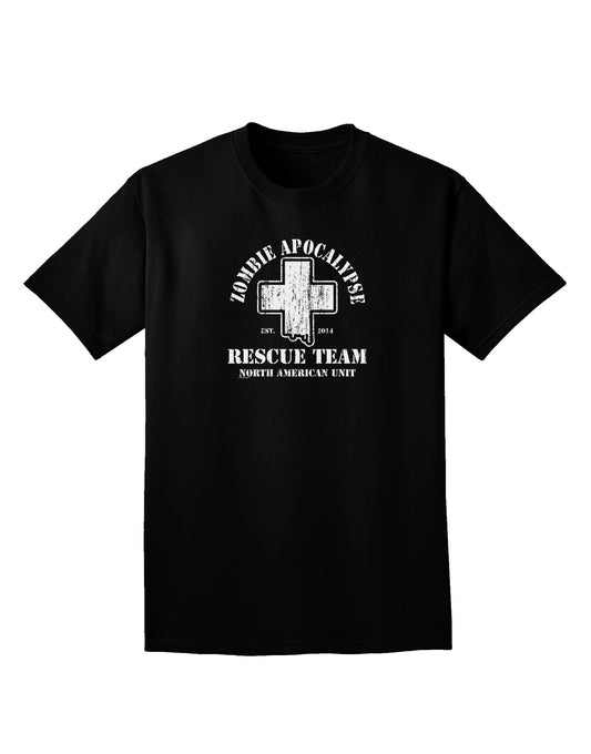 Zombie Apocalypse Rescue Team NA Unit Adult Dark V-Neck T-Shirt-Mens V-Neck T-Shirt-TooLoud-Black-Small-Davson Sales