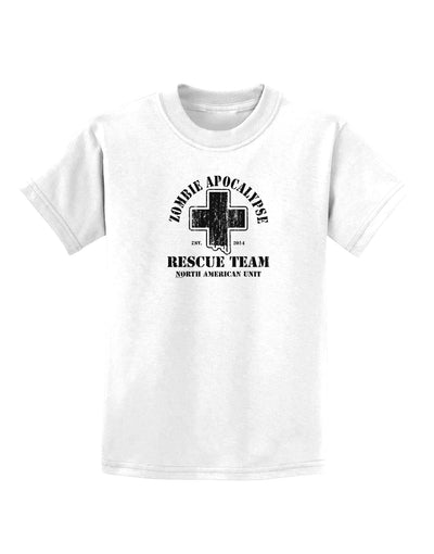 Zombie Apocalypse Rescue Team NA Unit Childrens T-Shirt-Childrens T-Shirt-TooLoud-White-X-Small-Davson Sales