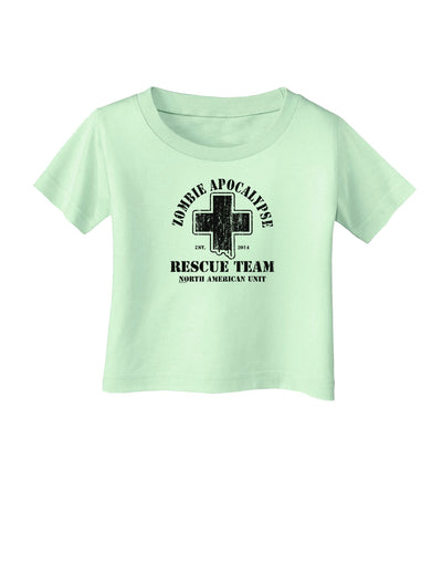 Zombie Apocalypse Rescue Team NA Unit Infant T-Shirt-Infant T-Shirt-TooLoud-Light-Green-06-Months-Davson Sales