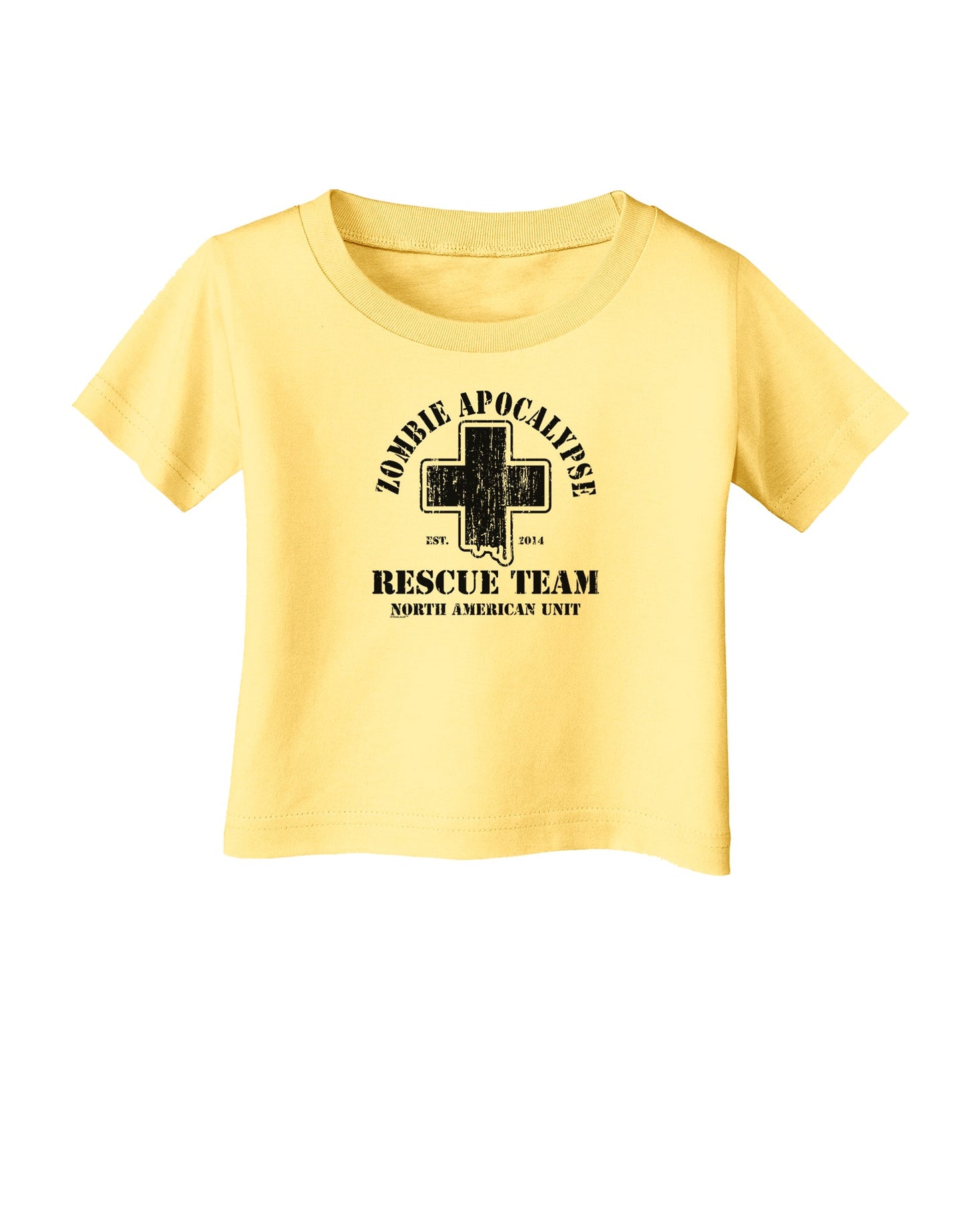 Zombie Apocalypse Rescue Team NA Unit Infant T-Shirt-Infant T-Shirt-TooLoud-Daffodil-Yellow-06-Months-Davson Sales