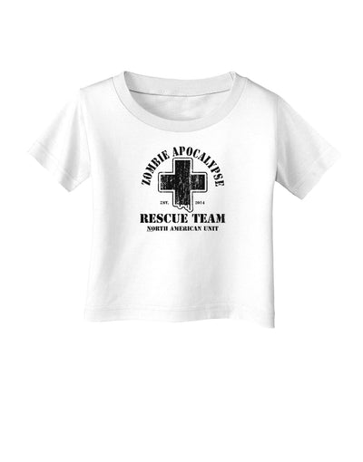 Zombie Apocalypse Rescue Team NA Unit Infant T-Shirt-Infant T-Shirt-TooLoud-White-06-Months-Davson Sales