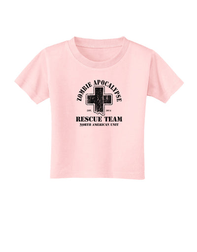 Zombie Apocalypse Rescue Team NA Unit Toddler T-Shirt-Toddler T-Shirt-TooLoud-Light-Pink-2T-Davson Sales