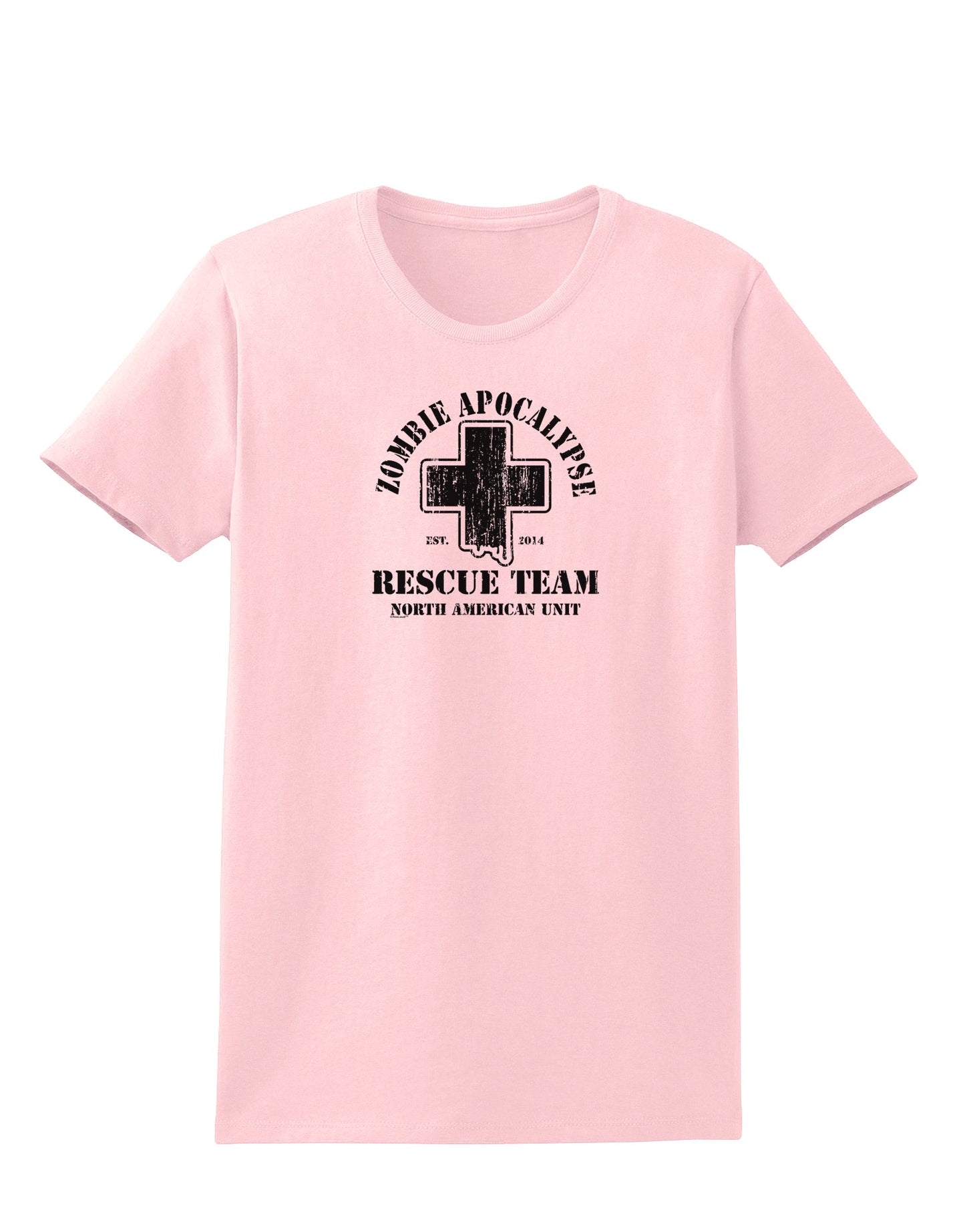 Zombie Apocalypse Rescue Team NA Unit Womens T-Shirt-Womens T-Shirt-TooLoud-PalePink-X-Small-Davson Sales
