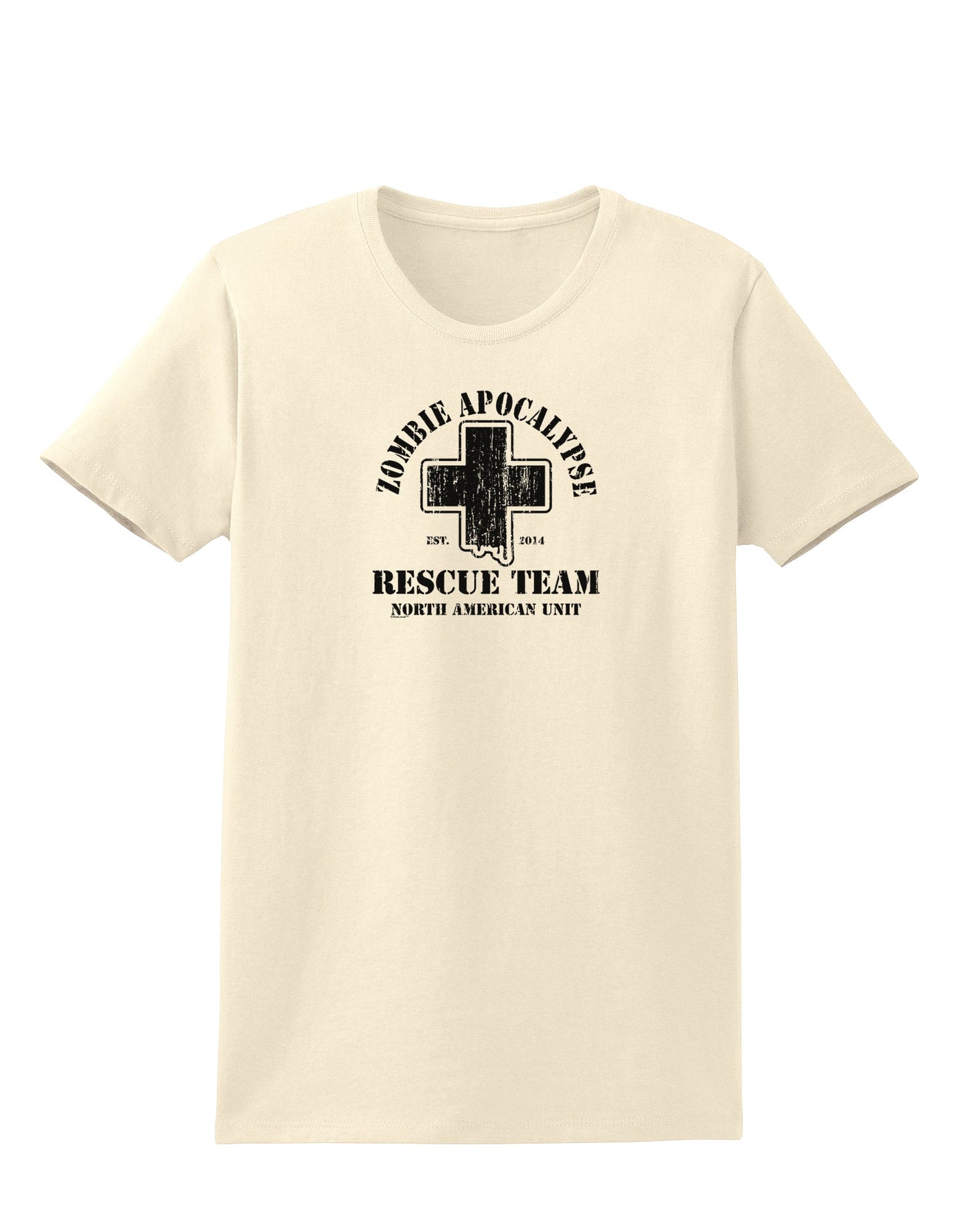 Zombie Apocalypse Rescue Team NA Unit Womens T-Shirt-Womens T-Shirt-TooLoud-Natural-X-Small-Davson Sales