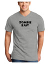 Zombie Bait - Funny - Halloween Adult V-Neck T-shirt-Mens V-Neck T-Shirt-TooLoud-HeatherGray-Small-Davson Sales