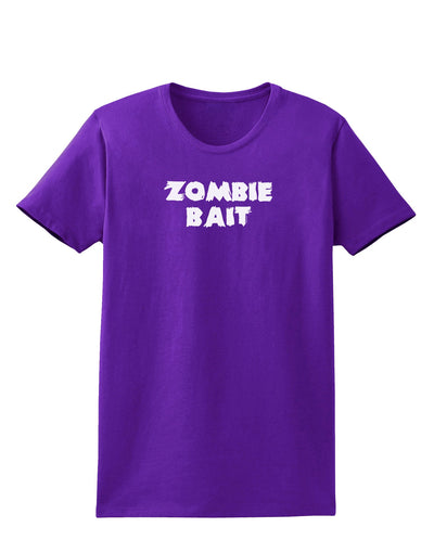 Zombie Bait - Funny - Halloween Womens Dark T-Shirt-Womens T-Shirt-TooLoud-Purple-X-Small-Davson Sales