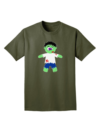 Zombie Boy Halloween Adult Dark T-Shirt-Mens T-Shirt-TooLoud-Military-Green-Small-Davson Sales