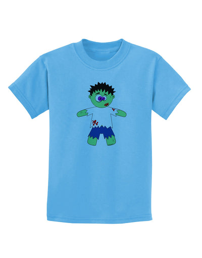 Zombie Boy Halloween Childrens T-Shirt-Childrens T-Shirt-TooLoud-Aquatic-Blue-X-Small-Davson Sales